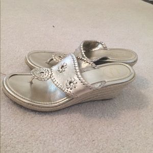 Jack Rogers Rose Gold Mid Wedges